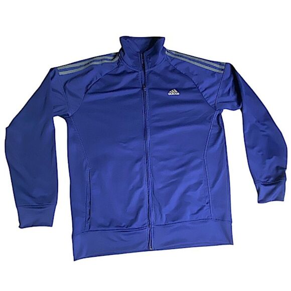 Adidas Track Jacket Mens Size Large Zip 3 Stripes On Shoulder Athleisure Classic - Picture 3 of 8
